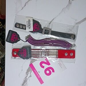 Paparazzi Red and Purple Black Bracelets